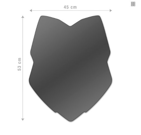 Cupolino Parabrezza Yamaha T - MAX 530 2017 - 2019 Barracuda Aerosport Plexiglass semitrasparente colore fume' scuro