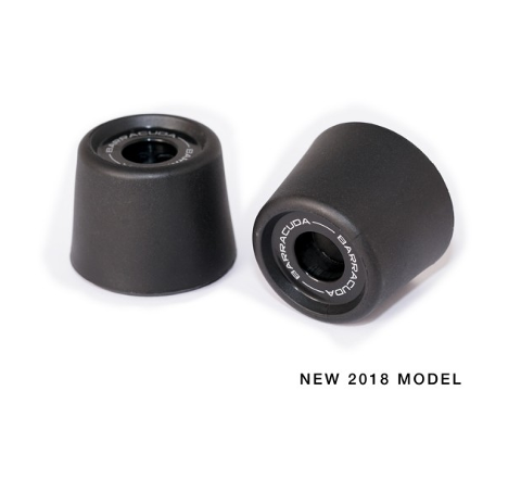 Kit Tamponi Paratelaio Yamaha R6 2017 - 2019 Barracuda PVC nero  distanziali in alluminio anodizzato