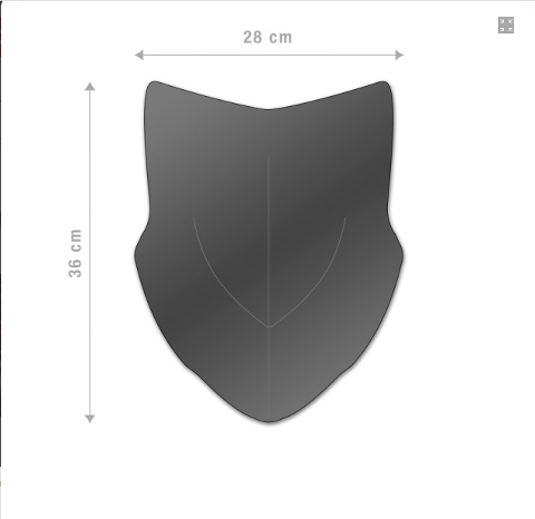 Cupolino Parabrezza Yamaha  Honda NC750X 2016-2020 Barracuda AEROSPORT realizzato in plexiglass semitrasparente colore fume' scuro