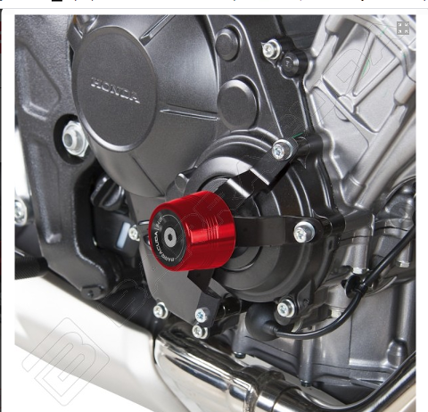 Kit Tamponi Paratelaio Honda CB650F 2017-2019 Barracuda PVC nero  distanziali in alluminio anodizzato