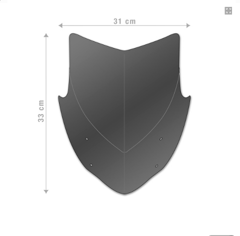 Cupolino Parabrezza Honda CB650F 2017-2019 Barracuda Aerosport Plexiglass semitrasparente colore fume' scuro