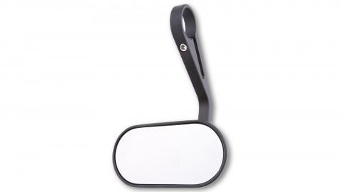 Specchietto Retrovisore Moto Univrsale  Shin yo Terminale Manubrio Ovale alluminio Nero