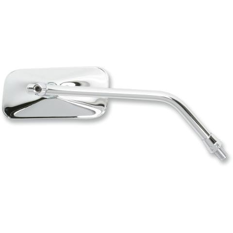 Specchietto Retrovisore Moto Univrsale rettangolare Stelo a vite EMCO DRAG Acciaio stampato o pressofusi con finitura cromata