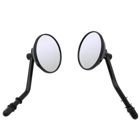 Specchietto Retrovisore Moto Universale Tondo Per Harley Davidson Special Parts Metallo Regolabile verniciato Nero