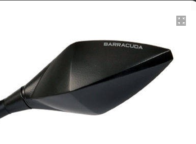 Specchietto Retrovisore Moto Univrsale  Barracuda Street calotta in ABS Gambo in Alluminio Multiposizione Non Omologato