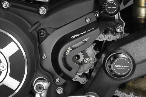 Carterino Pignone Ducati Srcambler 800 2015 De Pretto Moto DARKLIGHT Alluminio Taglio Laser Satinato Nero