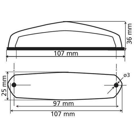 Stop  Faro posteriore universale per moto  modello vintage GENERICO Stop A Led