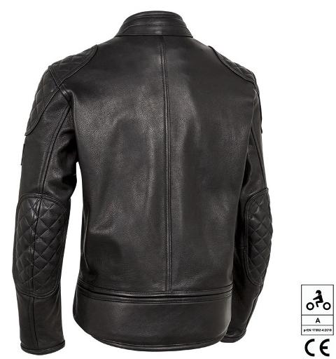 Giubbotto in pelle per moto con protezioni LEM modello vintage
