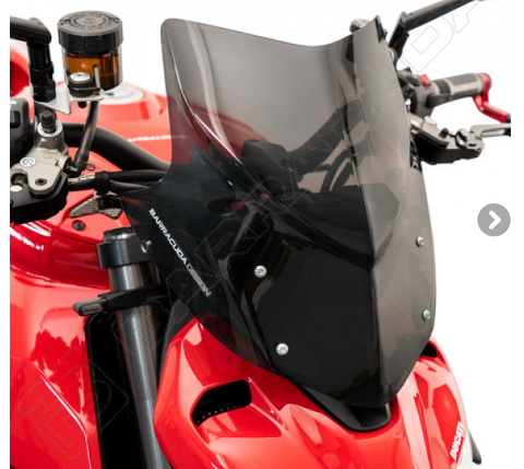 Cupolino Ducati StreetFighter V4 Barracuda AeroSport plexiglass semitrasparente colore fume' scuro