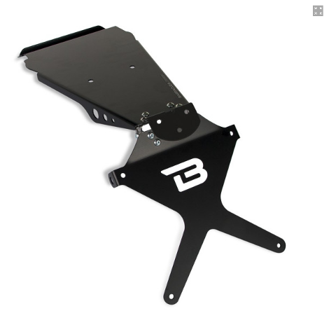 Kit Targa Street Twin 2015-2020 Barracuda ALLUMINIO - RECLINABILE - con SUPPORTO per faro posteriore ORIGINALE