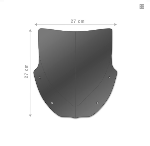 Cupolino Street Twin Barracuda AeroSport plexiglass semitrasparente colore fume' scuro