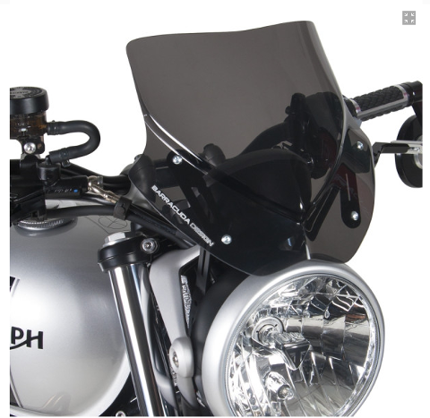 Cupolino Triumph Street Twin barracuda AeroSport plexiglass semitrasparente colore fume' scuro