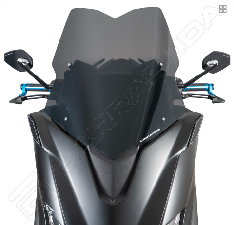 Cupolino Yamaha TMax 560 2020 Barracuda AeroSport plexiglass semitrasparente colore fume' scuro