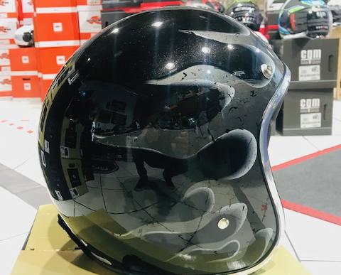 Casco jet modello   vintage / retro  storm  casco vintage retro