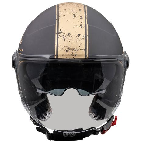 Casco jet Premier OPEN FACE ROCKER OR 19 BM CON INTERNI SFODERABILI E LAVABILI MINI JET Premier Rocker visor or 19 BM