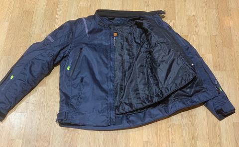 Giacca Moto con protezioni omologate MOORE STORM Nero Giallo Impermeabil Interno Termico St
