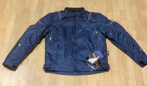 Giacca Moto con protezioni omologate MOORE STORM Nero Giallo Impermeabil Interno Termico St