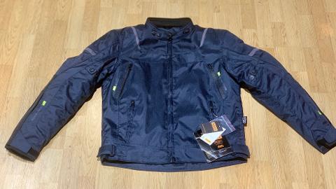 Giacca Moto con protezioni omologate MOORE STORM Nero Giallo Impermeabil Interno Termico St