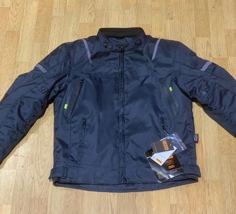 Giacca Moto con protezioni omologate MOORE STORM Nero Giallo Impermeabil Interno Termico St