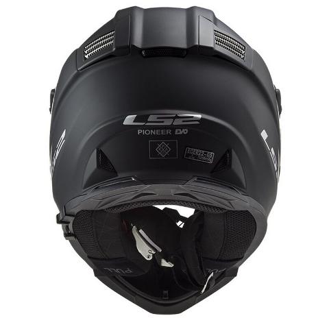 Casco Adventure MX Matt BLACK LS2 PIONEER EVO