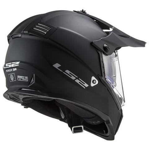 Casco Adventure MX Matt BLACK LS2 PIONEER EVO