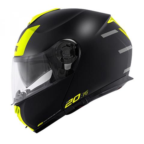 Casco Modulare Moto Givi X 20 Evo Expedition Nero Opaco Giallo Fluo