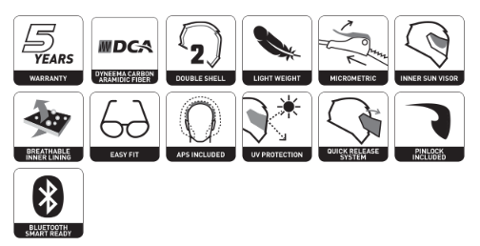 casco integrale PREMIER Full Face EVOLUZIONE DK 93