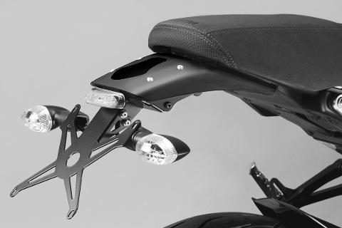 Portatarga Kit Targa Regolabile in Alluminio  Yamaha XSR 900 2015-2019 DE PRETTO MOTO FARO LED 3 LUCI