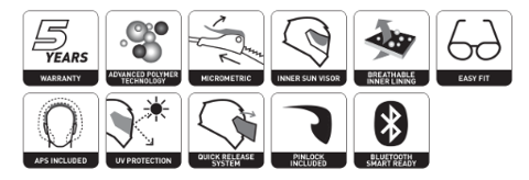 Casco Premier integrale  Full Face PREMIER VYRUS EM Y9 BM