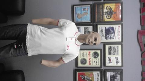 Polo uomo manica corta Royal Enfield uniform white