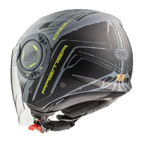 Casco Jet Moto Visiera Lunga Protezione UV Premier COOL EVO NT Y GREY BM PREMIER COOL EVO NT Y GREY BM