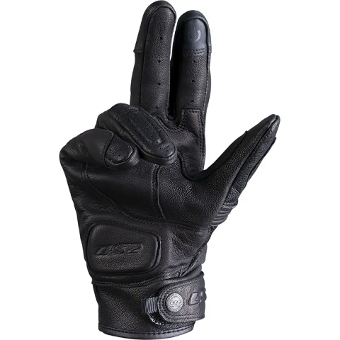 guanto in pelle elasticizzato modello vintage con protezioni e dito compatibile per touchscreen LS2 DUSTER