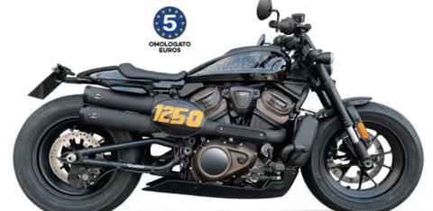 Scarico slip-on Harley  Davidson sportster 1250   Euro 5   OMOLOGATO MCJ IMPIANTO DI SCARICHI COMPLETO NERO PER SPORTSTER S 1250