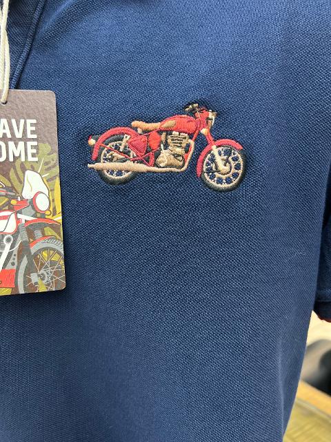 Polo manica corta blu Royal Enfield Polo Motorcycling Navy
