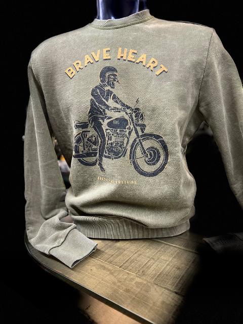 Felpa Da Uomo In Cotone Originale Royal Enfield Royal Enfield dark olive