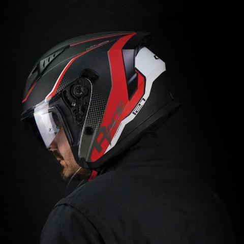 casco jet con visiera lunga e visiera parasole CGM 127A DEEP
