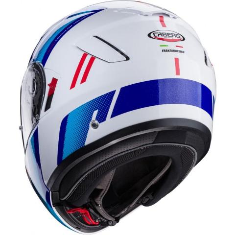 casco modulare apribile Caberg CABERG LEVO X MANTA WHITE/BLUE/RED