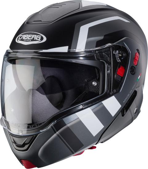 CASCO APRIBILE/MODULARE Caberg HORUS X ROAD M4 NERO OPACO/ANTRACITE/BIANCO