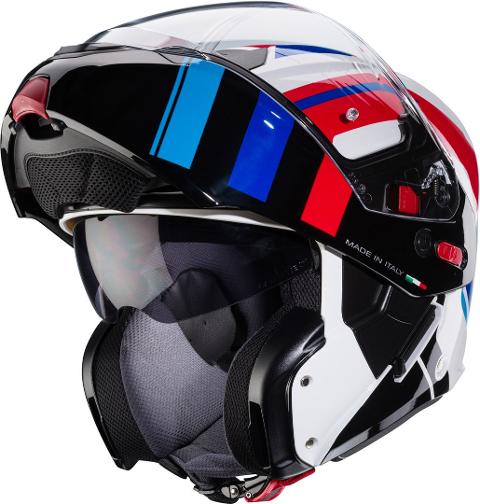 CASCO APRIBILE/MODULARE Caberg CABERG HORUS X ROAD  BIANCO/ROSSO/BLU/AZZURRO
