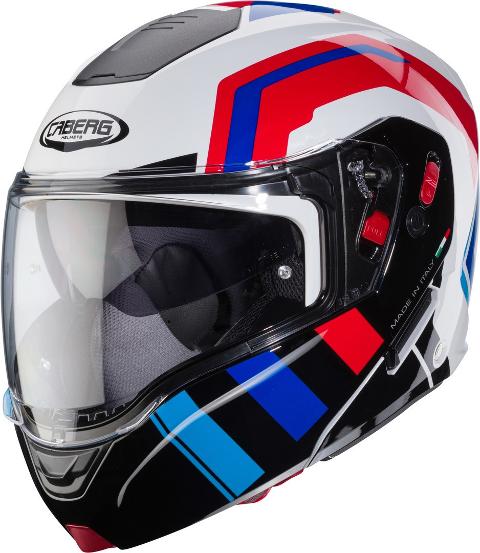CASCO APRIBILE/MODULARE Caberg CABERG HORUS X ROAD  BIANCO/ROSSO/BLU/AZZURRO