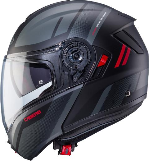 casco modulare apribile Caberg CABERG LEVO X MANTA NERO/ANTRACITE/ROSSO MATT BLACK/ANTHRACITE/RED CABERG LEVO X MANTA