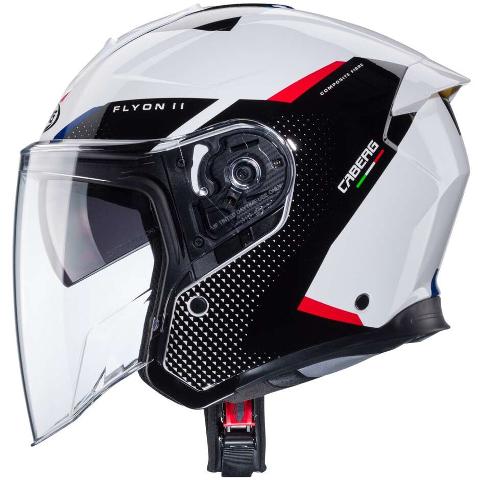 Casco Moto Jet Caberg FLYON II BOSS Bianco Rosso Blu Caberg FLYON II BOSS