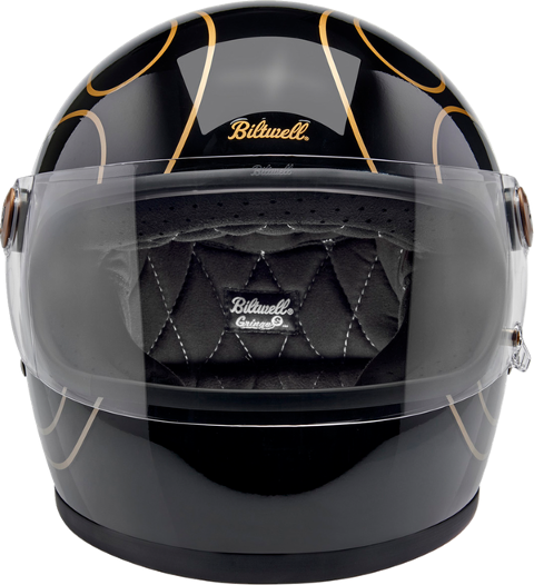 HELMET GRINGO BK FLM CASCO BITWELL NERO E ORO LUCIDO BITWELL GRINGO