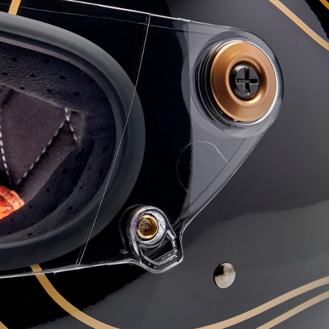 HELMET GRINGO BK FLM CASCO BITWELL NERO E ORO LUCIDO BITWELL GRINGO