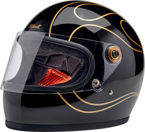 HELMET GRINGO BK FLM CASCO BITWELL NERO E ORO LUCIDO BITWELL GRINGO