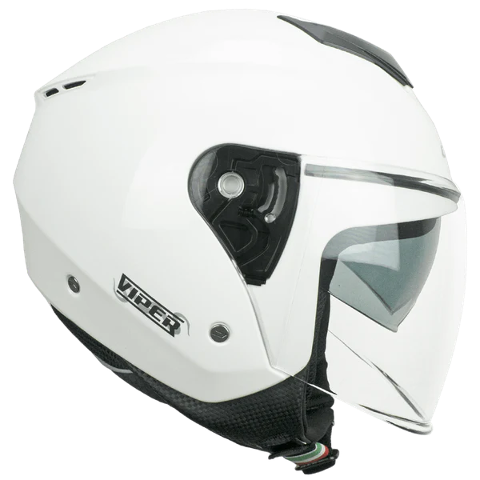 Casco Jet Cgm 125A VIPER MONO Bianco New Visiera Lunga e Parasole cgm viper mono