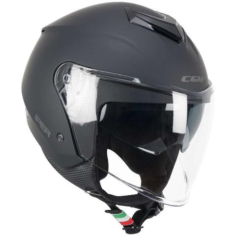 Casco Moto Jet CGM 126A IPER MONO nero opaco cgm iper mono