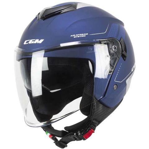 Casco Moto Jet CGM 126G IPER CITY Blu argento satinato cgm 126g iper city