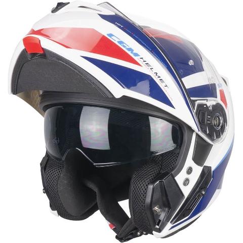 Casco Moto Modulare CGM 568S BER SPORT Bianco Blu cgm ber sport