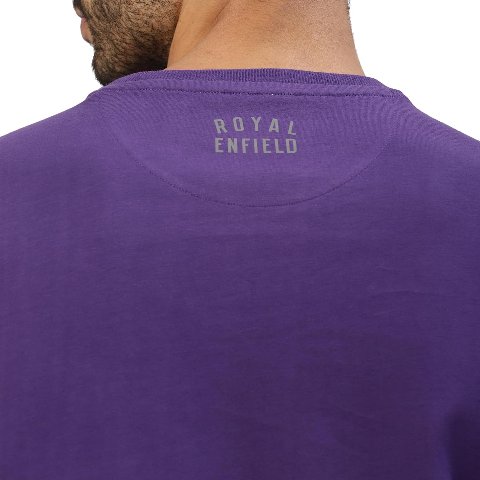 Magliette motociclista ROYAL ENFIELD Global Riderds Purple